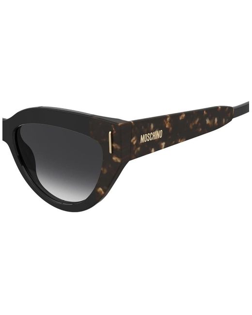 Moschino Black Cat Eye Sunglasses With Dark Shaded Lenses
