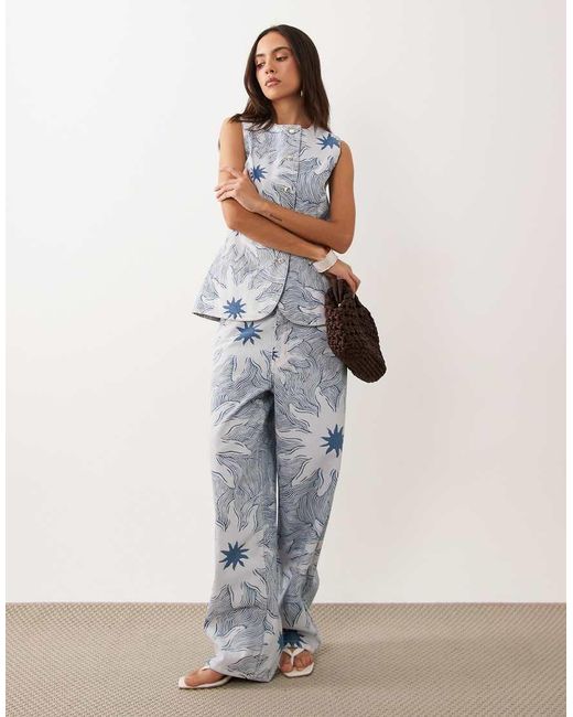 Never Fully Dressed Blue Ellie Denim Twill Pants