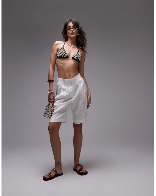 WeWoreWhat Black Shell Print Triangle Bikini Top
