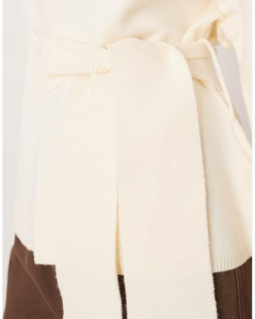 Gina Tricot Natural Knitted Wrap Kimono Cardigan