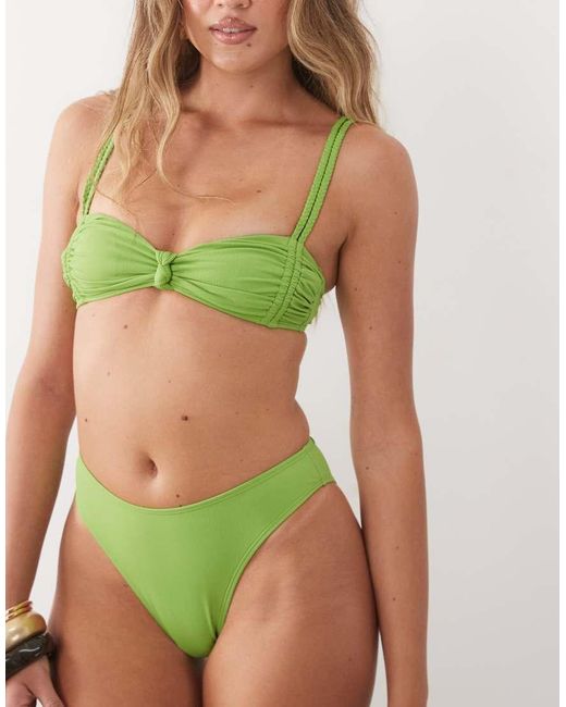 CUPSHE Green High Waisted Bikini Bottom
