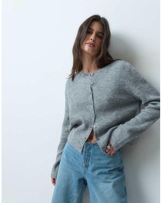 Cardigan Basic di ASOS in Gray
