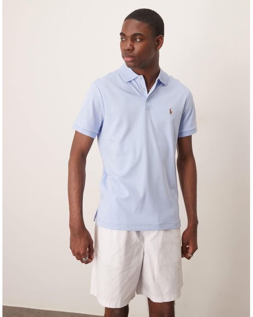 Polo Ralph Lauren – polohemd aus pima-baumwolle in Blue für Herren