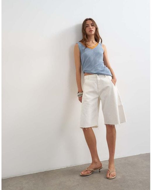TOPSHOP Gray Knitted Vest