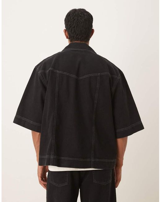 ASOS Black Co-Ord Denim Shirt for men