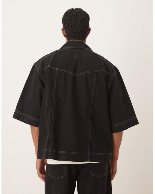 ASOS Black Co-Ord Denim Shirt for men