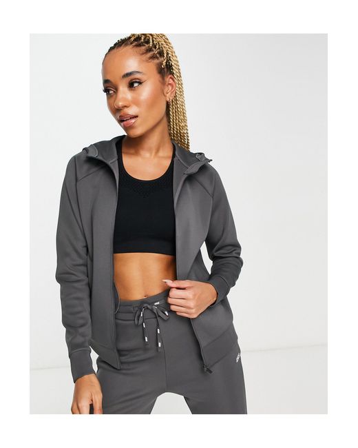 ASOS 4505 Icon Zip Though Hoodie - Part Of A Set in Gray (Black) | Lyst
