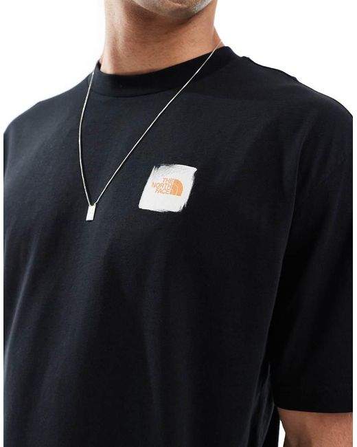 Camiseta Negra Extragrande Con Estampado En La Espalda Dome Tent Exclusiva En Asos De The North Face de color Black
