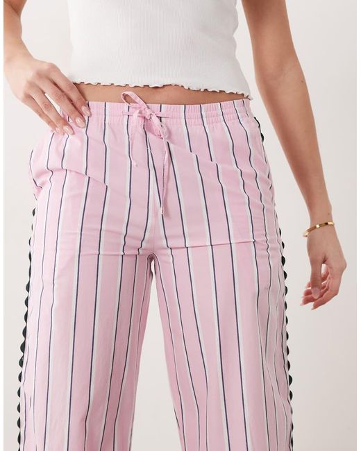 Mango Pink Teen 100% Cotton Straight Trouser