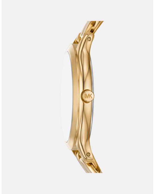 Michael Kors Metallic – runway – damenuhr aus em edelstahl mit drei zeigern