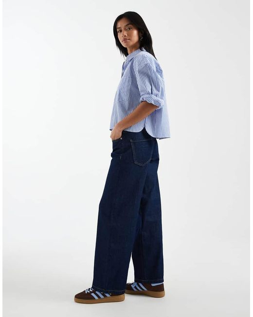 Vero Moda Blue Kirsa Mid Rise Straight Leg Jeans