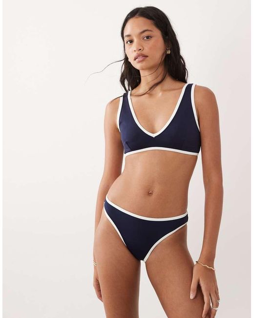 GOOD AMERICAN Bikinitopje Met Diepe V-Hals in het Blue