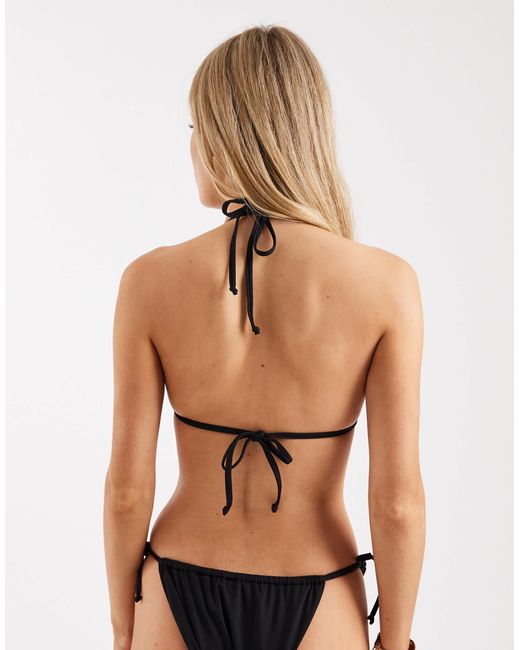 Threadbare Black Triangle Bikini Set