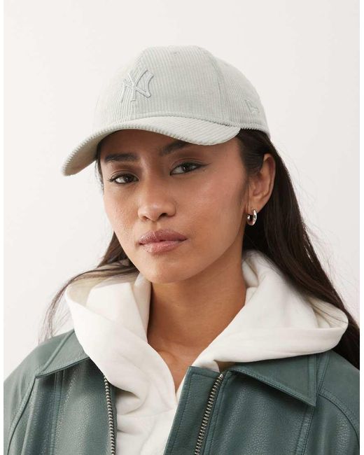 KTZ Blue Ny Yankees 9forty Womens Pastel Corduroy Cap