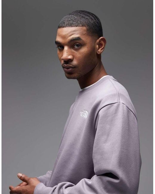 The North Face Gray Oversized Essential Logo Sweatshirt for men