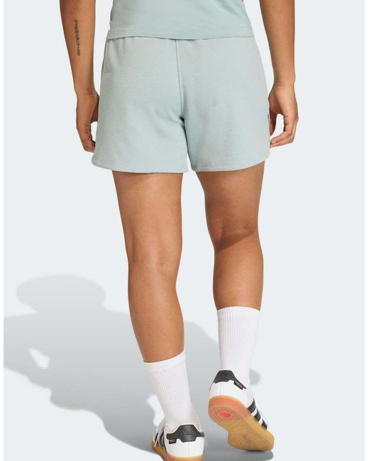 Adidas Originals Blue Pacer Workout Waffle Shorts