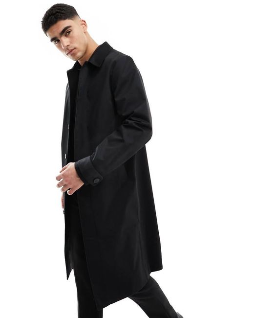 ASOS Black Trench Coat for men