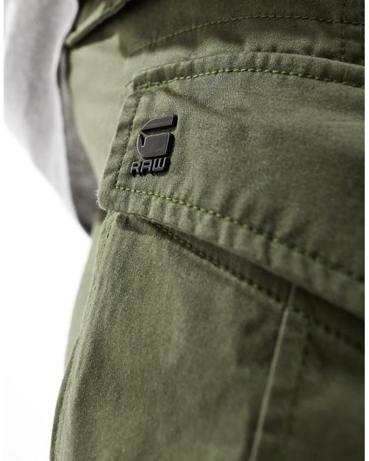 G-Star Green Rovic 3D Regular Tapered Cargo Trousers for men