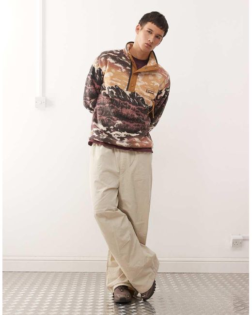 Columbia Natural Helvetia Ii Printed Half Snap Fleece for men