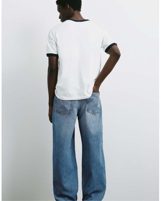 Pull&Bear Baggy Jeans in het Blue voor heren