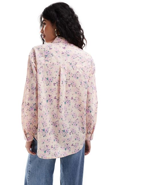 Camicia oversize con stampa a fiorellini di Miss Selfridge in Multicolor