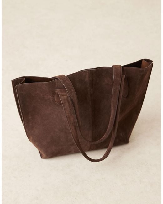 Mango Brown Leather Shouder Bag With Inner Pocket Bag