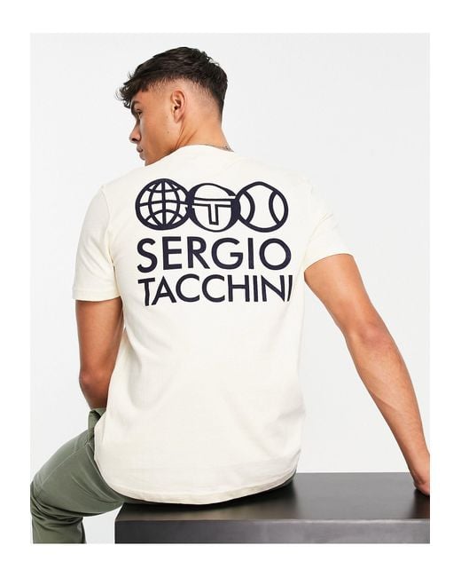 Sergio Tacchini White T-shirt With Back Print for men