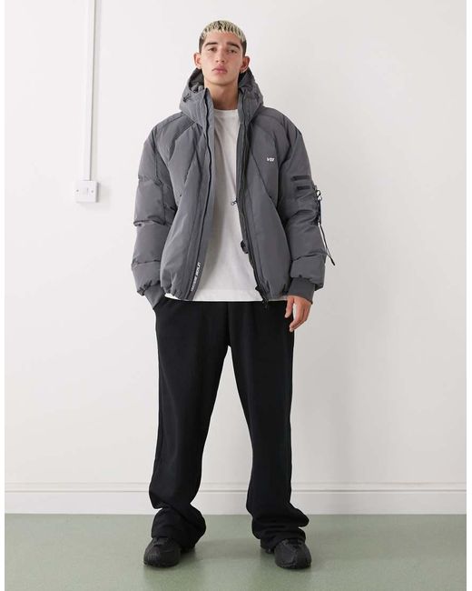 Vertere Berlin Gray Nite Puffer Jacket for men
