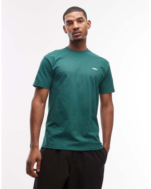 Obey Green Eyes Open Graphic T-shirt With Back Print for men