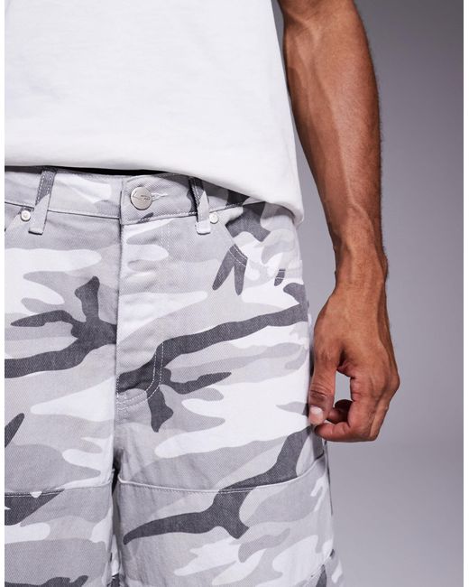 Liquor N Poker Multicolor Extra baggy Denim Jorts for men