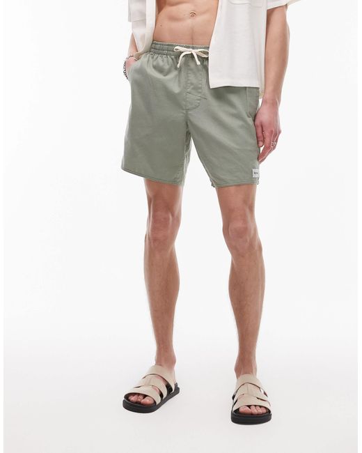 Rhythm Green Classic Linen Jam Short for men