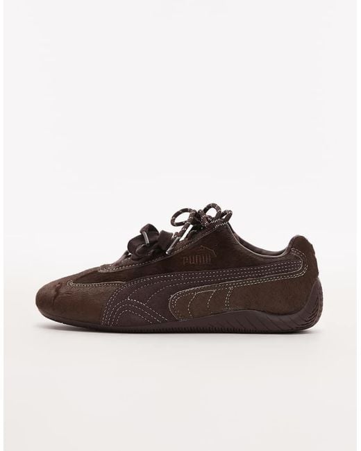 PUMA Brown Speedcat Pony Hair Trainers