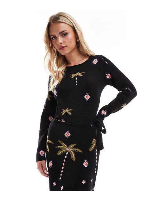 Never Fully Dressed Black Petite Havanna Knitted Mini Dress