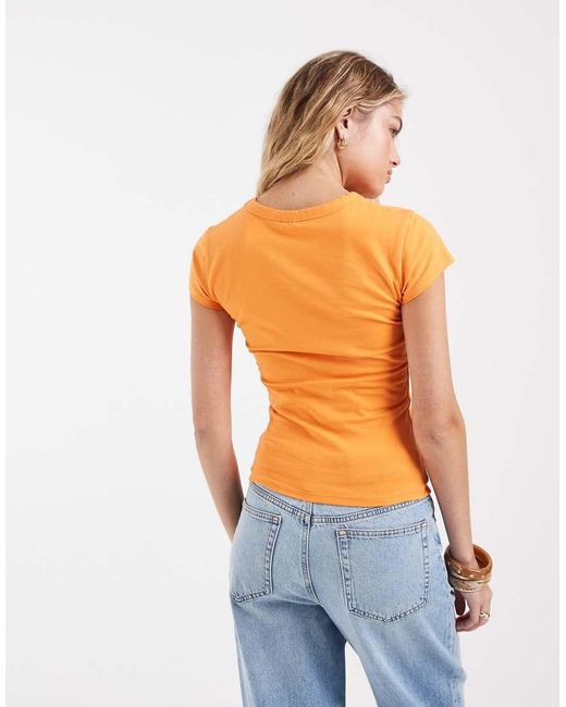 ASOS Orange Baby Tee With Guatemala Graphic