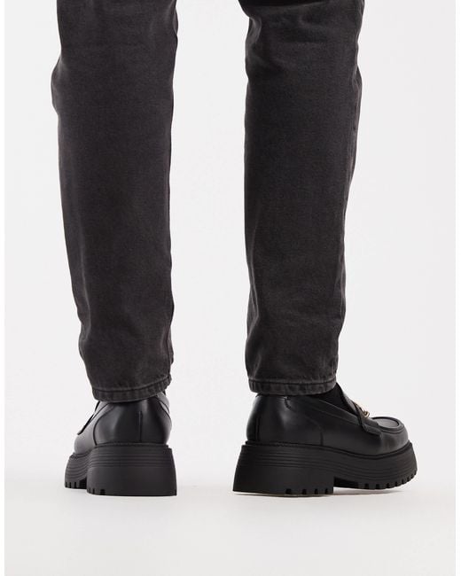 ASOS Black Chunky Loafers for men