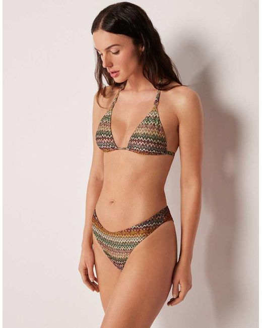 Calzedonia Brown Triangle Bikini Top Elegant
