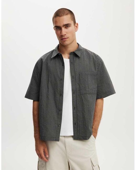 Cotton On Gray Darcy Short Sleeve Shirt for men