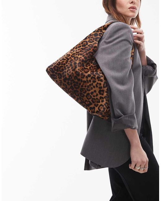 & Other Stories Brown Small Leather Tote Bag