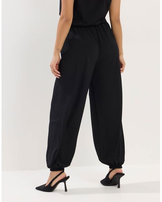 PixieGirl Black Petite Crepe Balloon Trousers