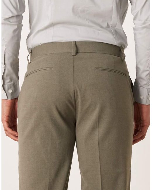 ASOS Natural Slim Suit Trouser for men
