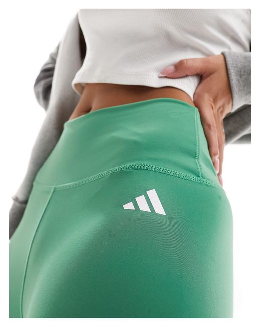 Adidas - training essentials - leggings verdi con logo di Adidas Originals in Green