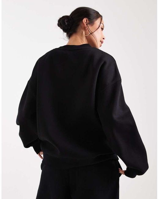 Sudadera Negra Extragrande Con Interior Afelpado Ultimate De ASOS de color Blue