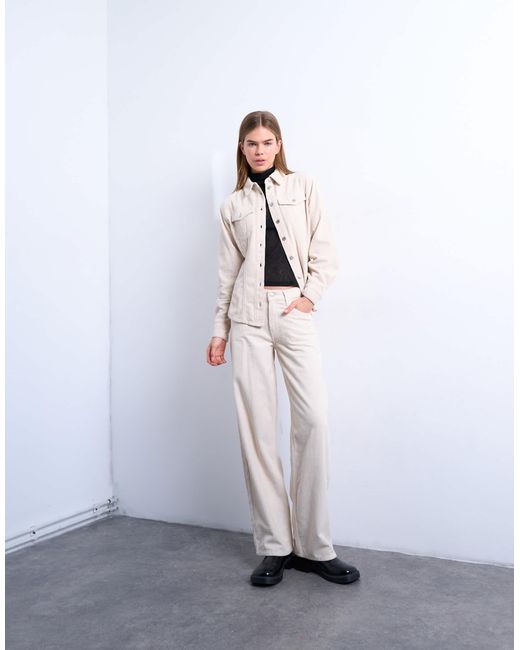 TOPSHOP White Cinch Low Rise Jean