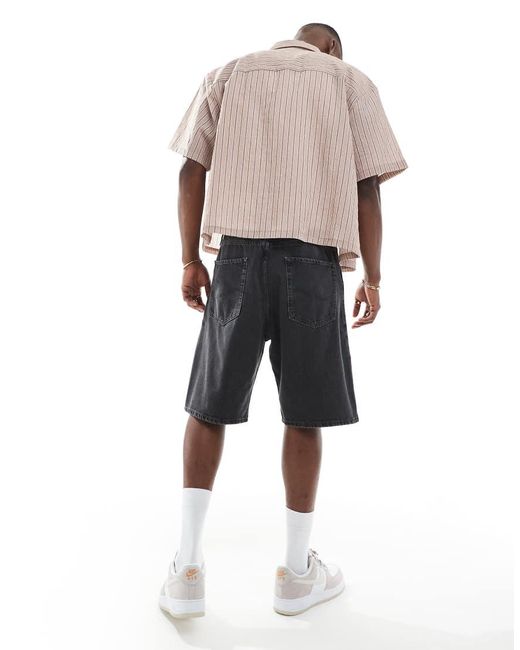 Jack & Jones Black Alex baggy Denim Short for men