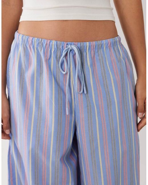 ASOS Blue Fine Stripe Woven Pyjama Trouser
