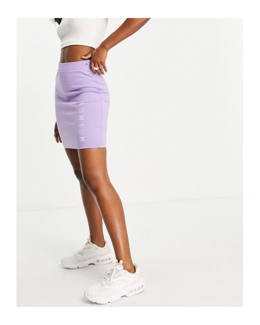 Tommy Hilfiger Sweat Logo Mini Skirt in Purple | Lyst Australia