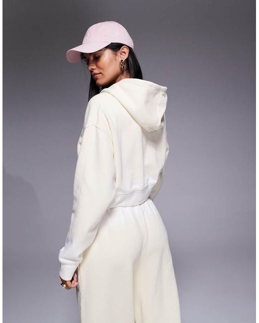 Good For Nothing Gray Spray Effect Cropped Zip Through Hoodie