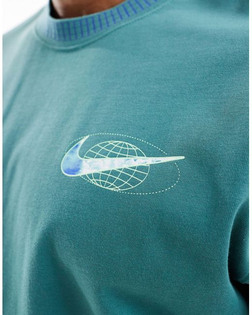 Nike Blue Swoosh Chest Logo T-shirt for men