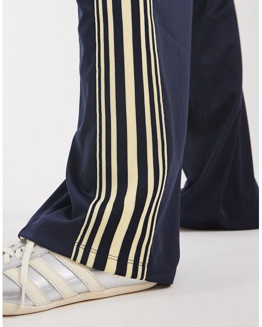 ONLY Blue Wide Leg Satin Pants With Side Stripe
