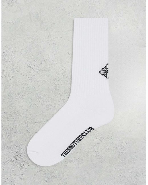 The Couture Club White Emblem Socks